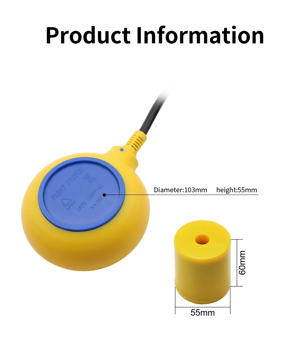 Water Level Controller Small Tanks Float Controller Switch 16A Max. Current Liquid Level Float Controller