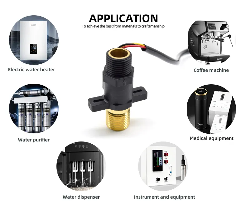 Hall Effect Water Sensor Flow Pulse Signal Style G1/2
