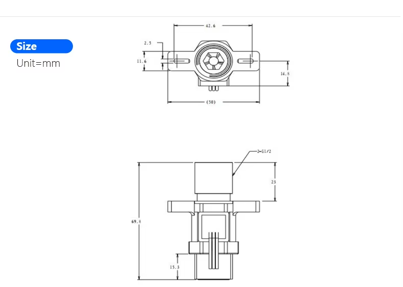 Hall Effect Water Sensor Flow Pulse Signal Style G1/2
