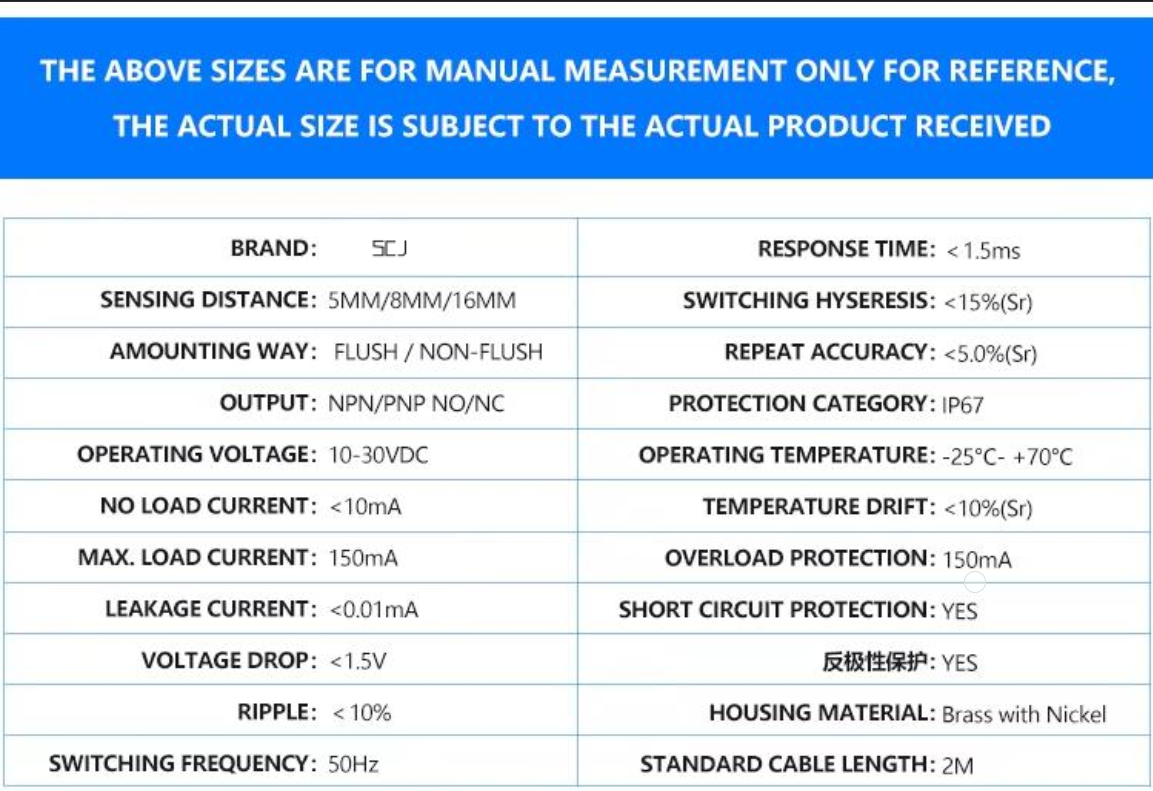 Reliable M18 Capacitance-Type Proximity Sensor Switch Stainless Steel Tube for Industrial Applications