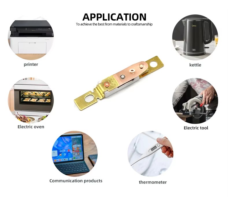 AC250V 10A 15A Ceramic Temperature Switch Bimetal Thermal Overload Protector Automatic Reset for Heaters Electric Hair Dryer