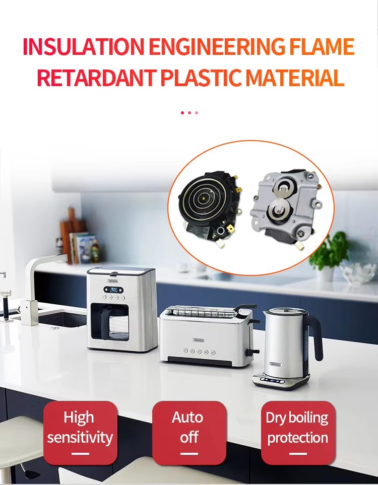 High Power Drum Washing Machine Temperature Controller With Liquid Expansion Capillary Line