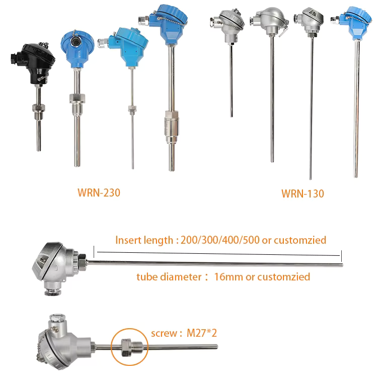 Pt100 Thermal Resistance K Type Rtd Temperature Thermocouple Sensor