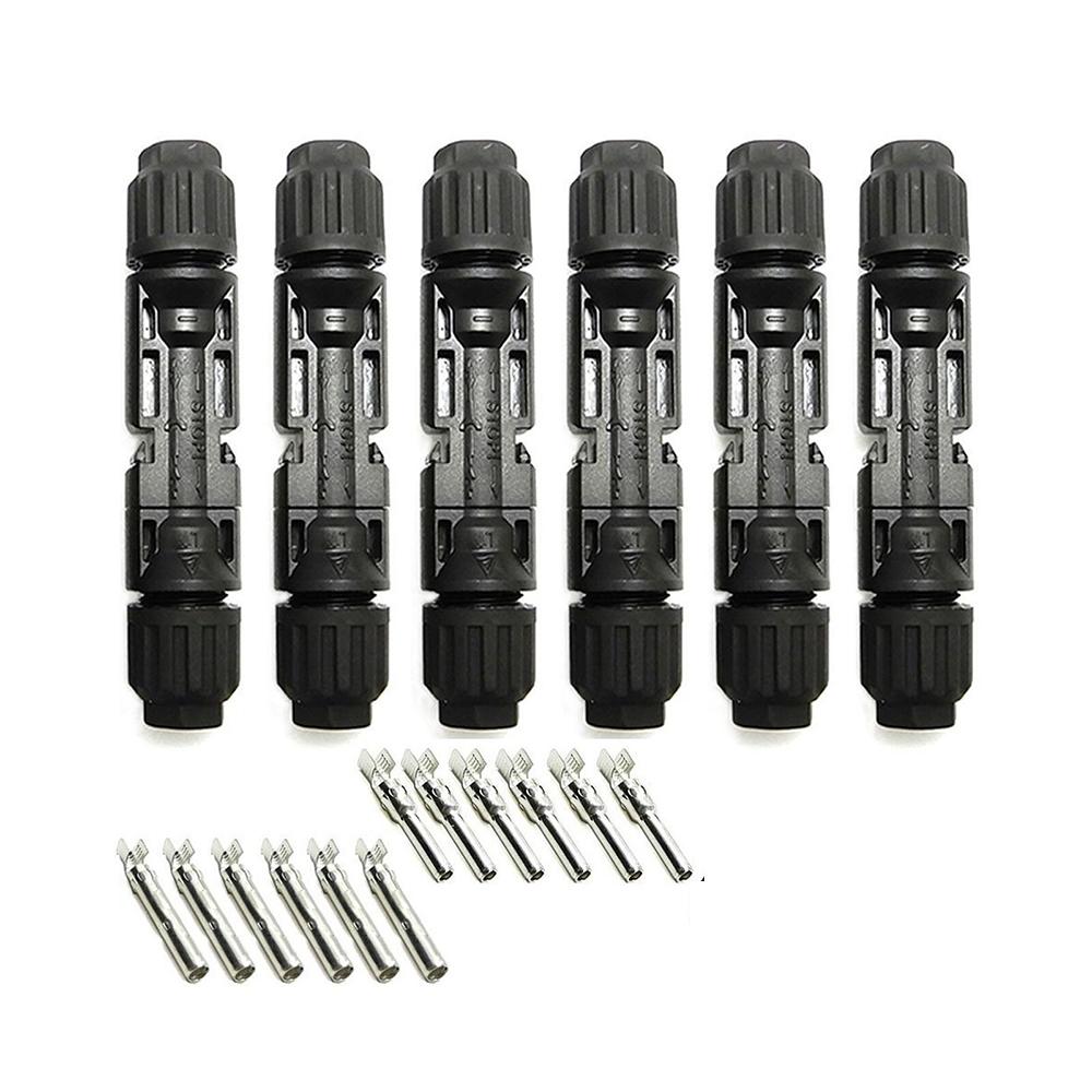 12Pcs Solar Crimper 6Pairs Solar Connectors 1Pair Solar Connector Spanner Wrench Solar Crimper Tool Kit
