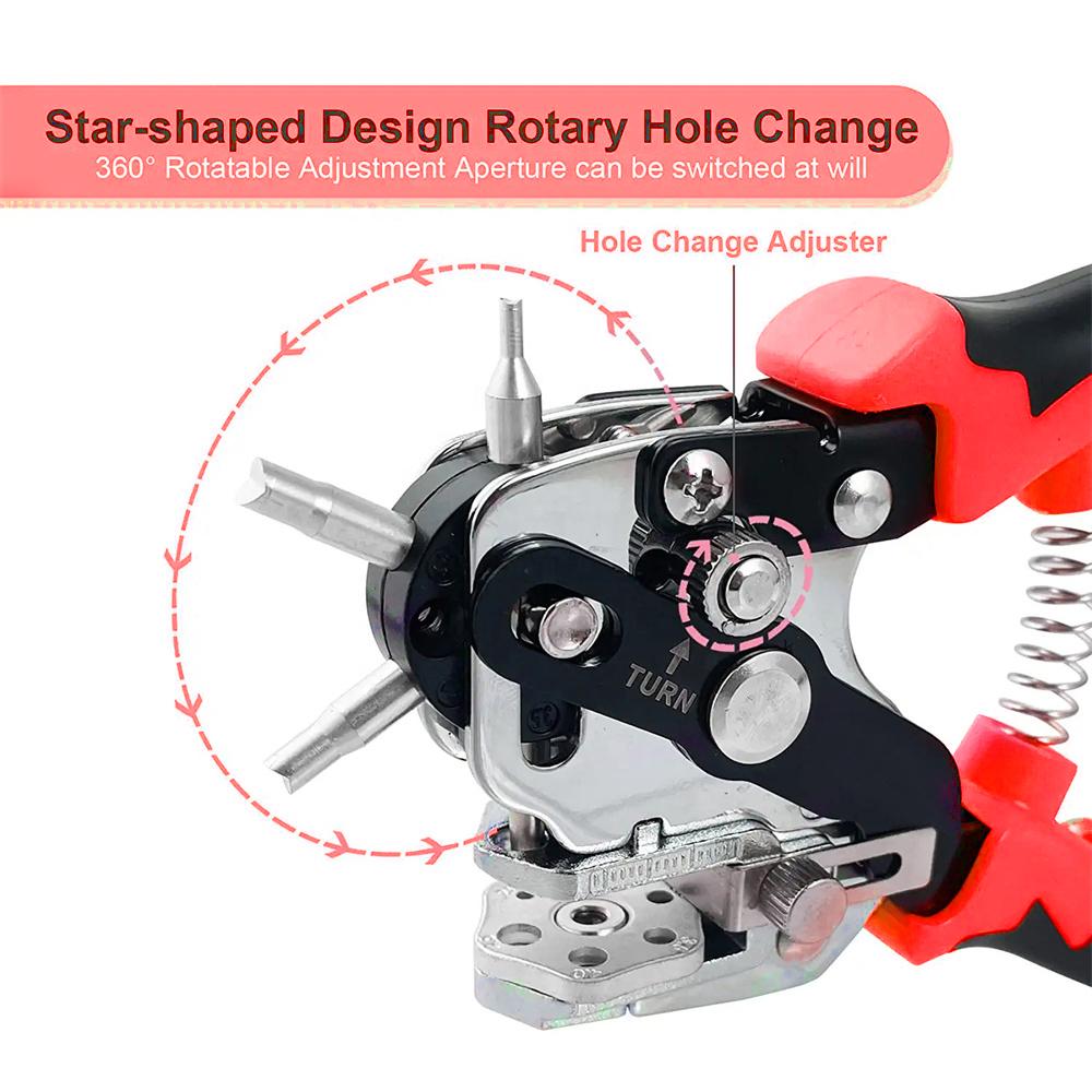 Multi-Size Hole Puncher 2/2.5/3/3.5/4/4.5mm Stainless Steel Professional Leather Punching Tool For DIY Cardboard Plastic Craft Durable Material Sleek
