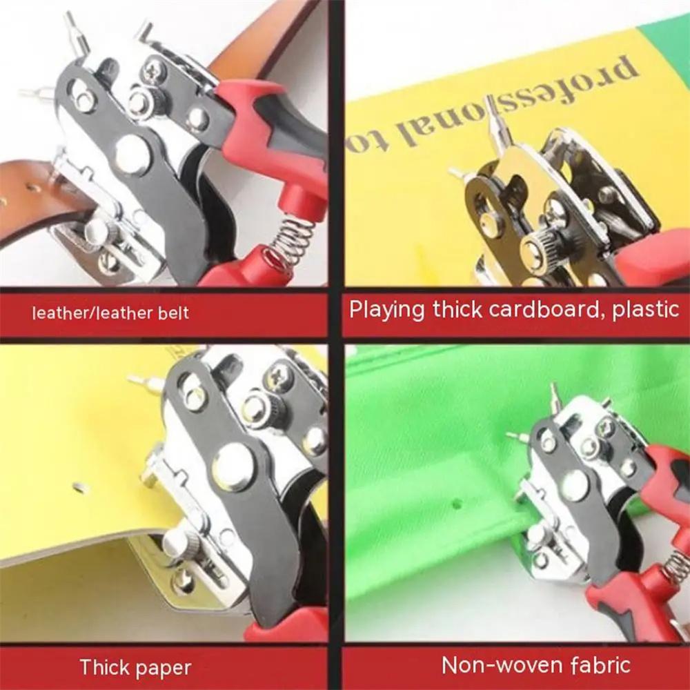Multi-Size Hole Puncher 2/2.5/3/3.5/4/4.5mm Stainless Steel Professional Leather Punching Tool For DIY Cardboard Plastic Craft Durable Material Sleek