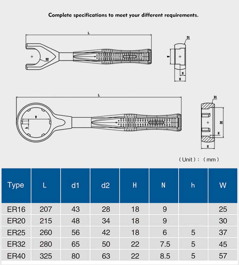 ER40 Wrench CNC Collet Chuck ER UM Nut Spanner