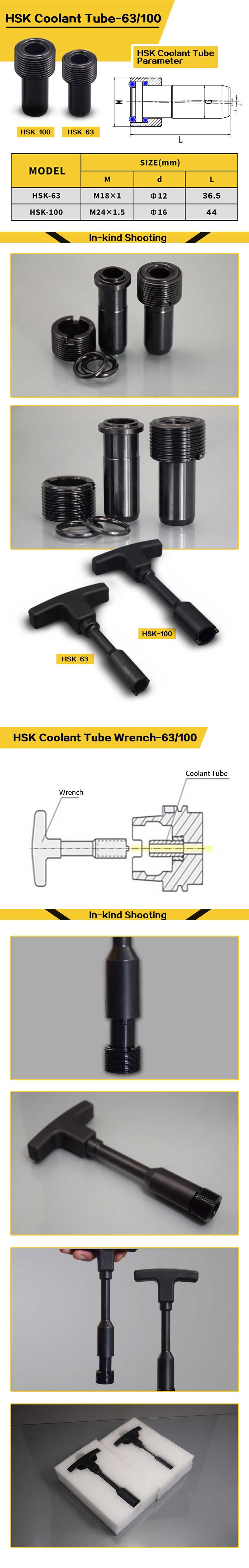 HSK63 Coolant Tube Wrench fits HSK63 CNC Tool Holder