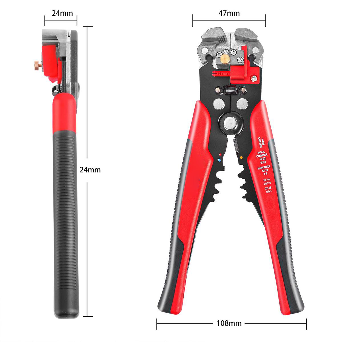 260-Piece Wire Stripper Self-Adjustable Crimper Plier Set Terminals Tools