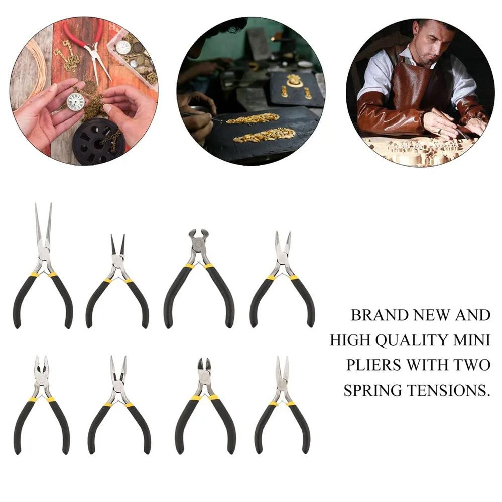 8PCS Mini Pliers Tools Kit High-Quality Metal Durable Portable Lightweight For Jewelry Making Beading DIY Projects