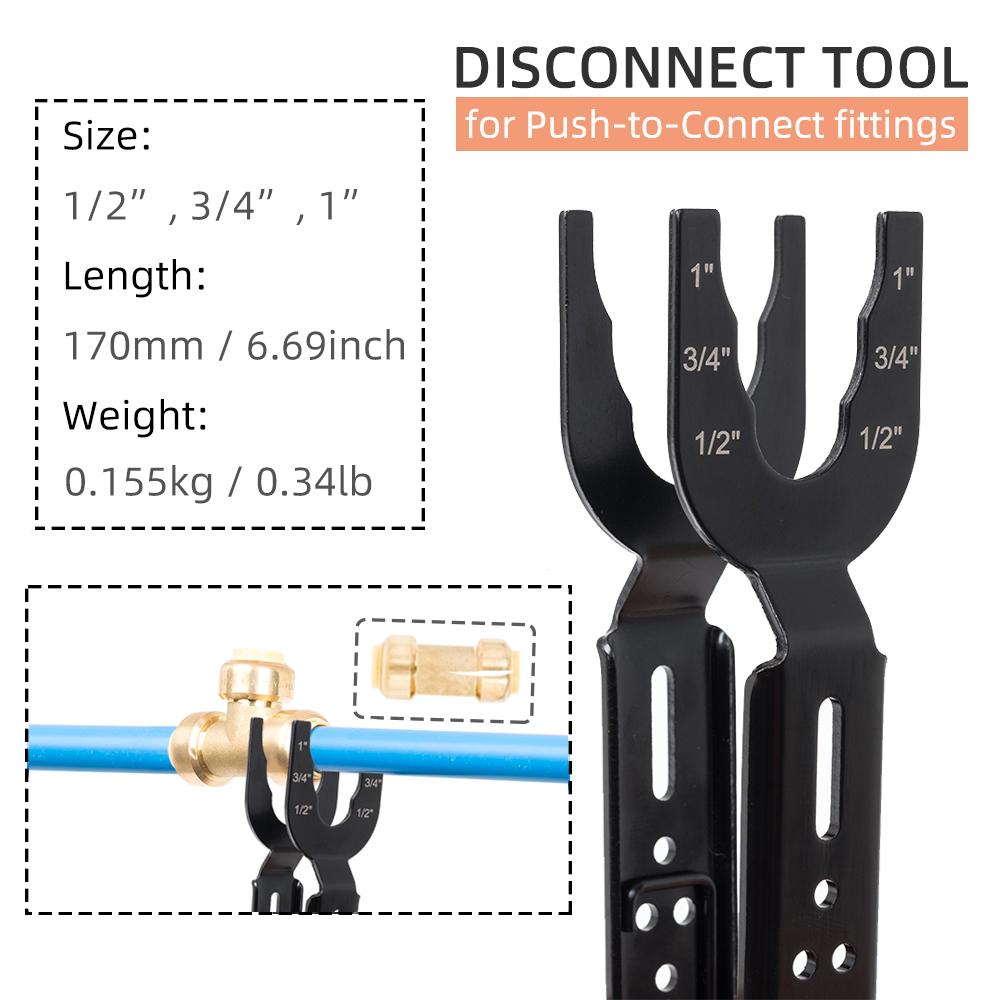 Disconnect Tongs Clamp for 1/2 Inch 3/4 Inch 1 Inch Plastic PEX CPVC Copper Pipe Fittings