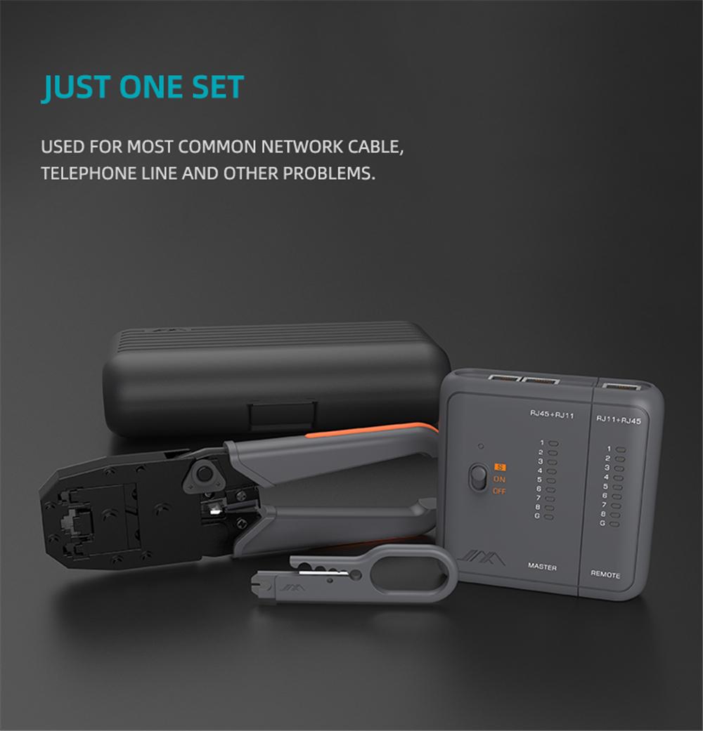 Socoje GTW5N Network Cable Pliers 5 In 1 Rj45 Crimp Tool Pass Through Modular CAT6 Lan Tester Set