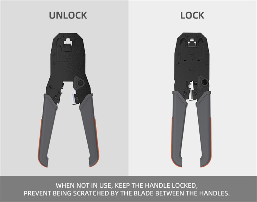 Socoje GTW5N Network Cable Pliers 5 In 1 Rj45 Crimp Tool Pass Through Modular CAT6 Lan Tester Set
