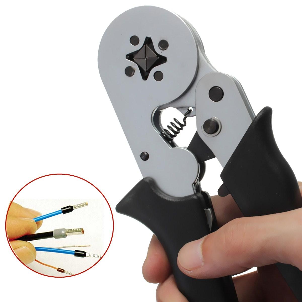 Self-Adjustable Terminal Crimping Tool with 0.08-6.0mm² Range Ergonomic Nylon Handle Uniform Pressure Crimp Ideal