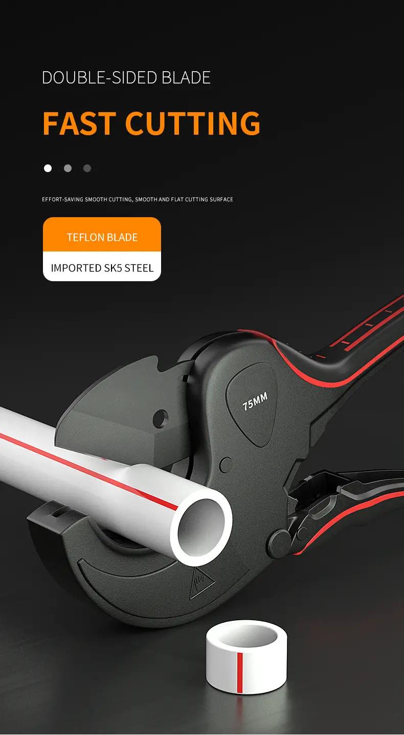 1PCS 75MM High-Speed Steel Industrial Pipe Cutter Scissors for Versatile Material Cutting PP PVC ABS PE Vinyl Rubber Tubes and Pipes