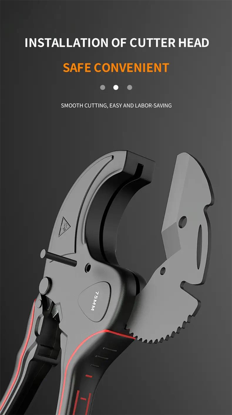 1PCS 75MM High-Speed Steel Industrial Pipe Cutter Scissors for Versatile Material Cutting PP PVC ABS PE Vinyl Rubber Tubes and Pipes