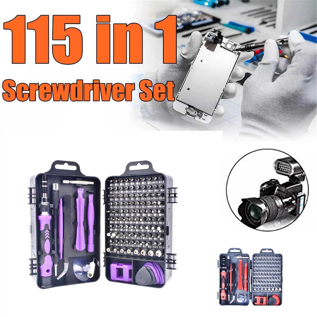 115 in 1 Precision Screwdriver Set Magnetic DIY Screw Driver For Electroics PC Computer Phone Repair Tool