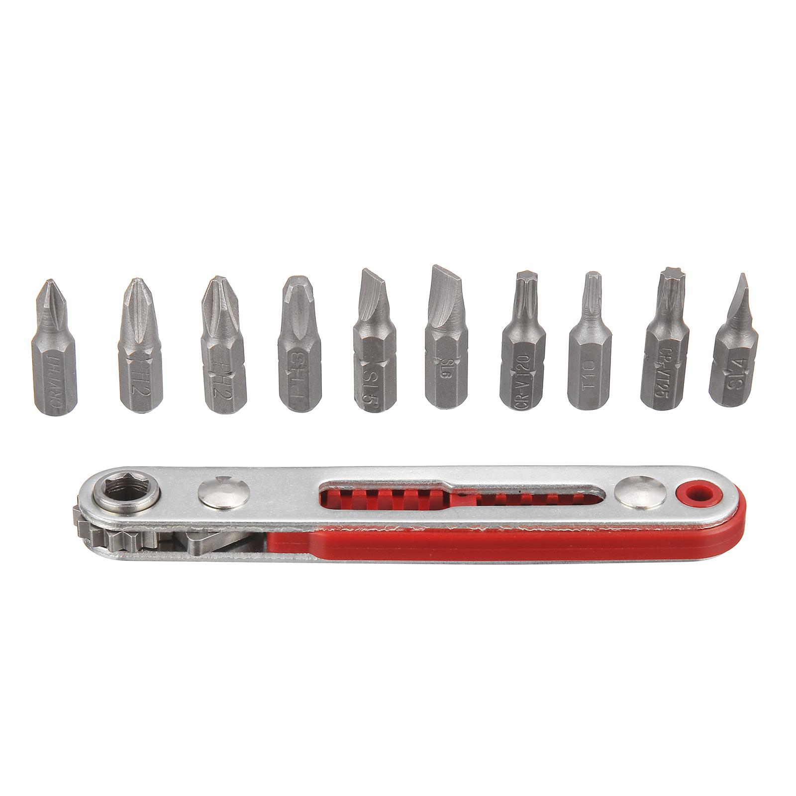 11PCS Screwdriver Bit Set and Ratchet Handle Set with Holder Household Screwdrivers Kit Hand Tool