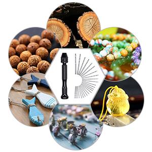 26 Pcs Precision Pin Vise Micro Mini Hand Twist Drill Bits Set for Metal Wood Jewelry Delicate DIY