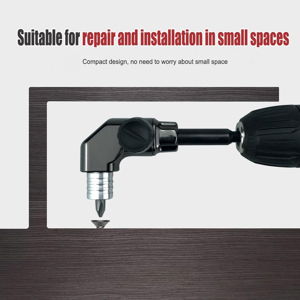 90° Turning Universal Screwdriver Batch Head Corner Adapter with Quick Release Hexagonal Interface