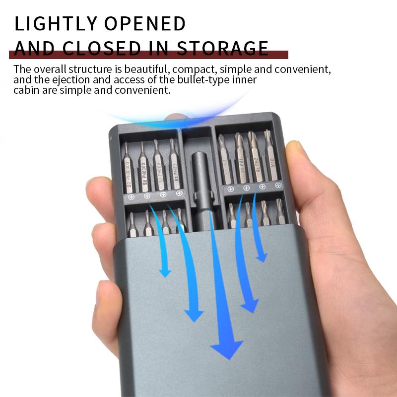 MT-M033 33-in-1 Screwdriver Set Double-Sided Magnetic Tip Hand Tools Magnetic Screwdriver Set Screwdriver Bits