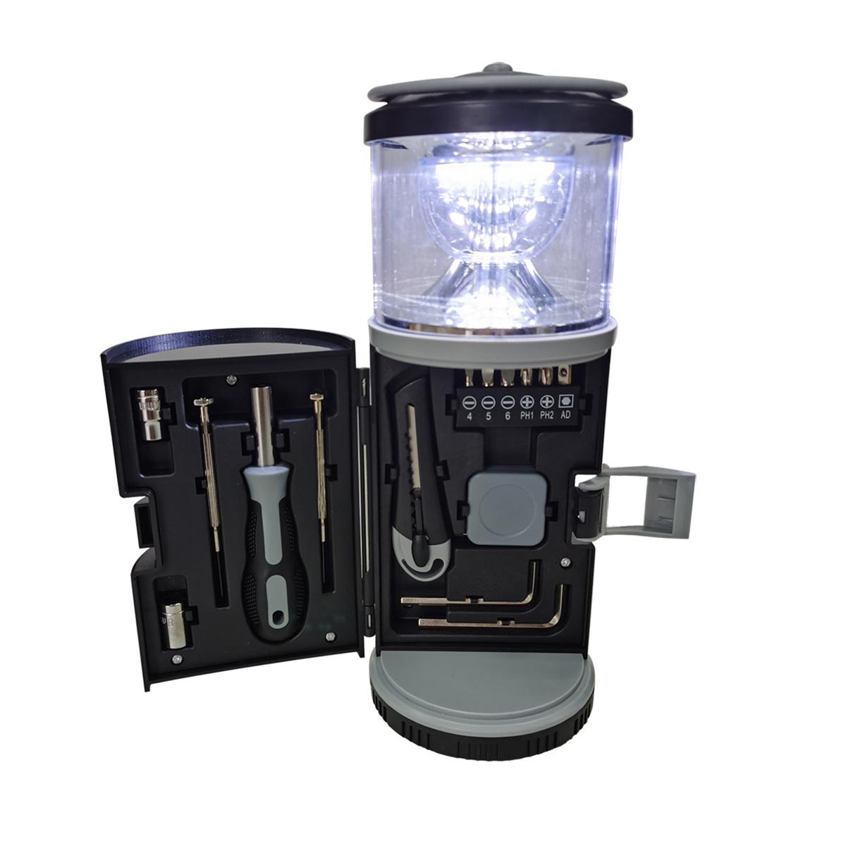 RX340 Camping Lamp with Built-in Toolbox High Brightness 6 LED Outdoor Home Use Multifunctional Portable Convenient Tool Set