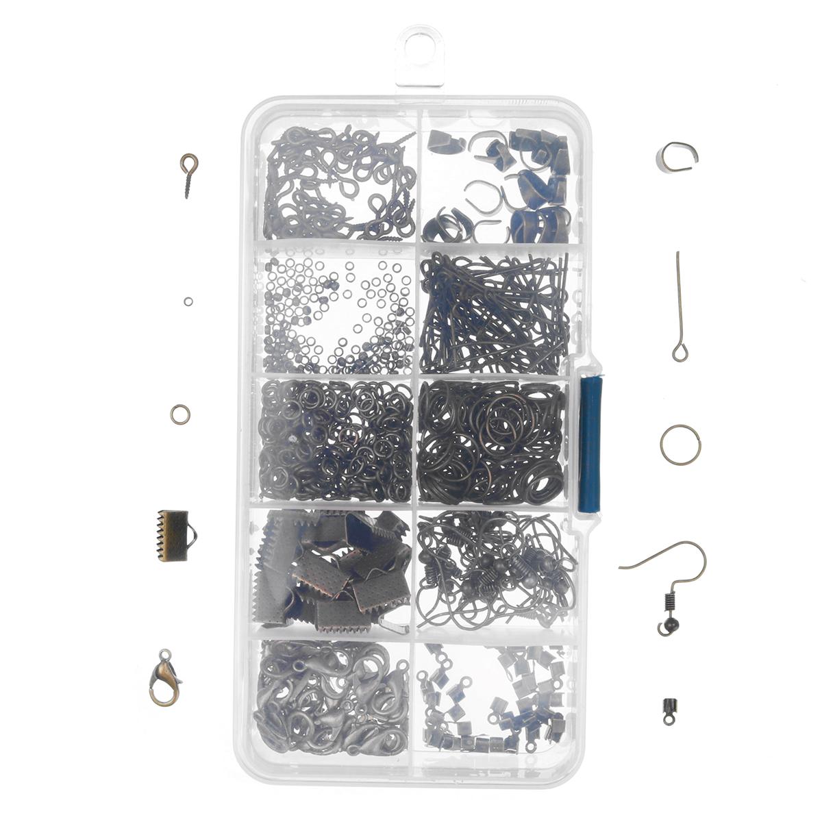 10 Grid Accessories Combination Set Open Ring Close Ring Lobster Clasp Ring Feed Ring Hand Tool Pliers