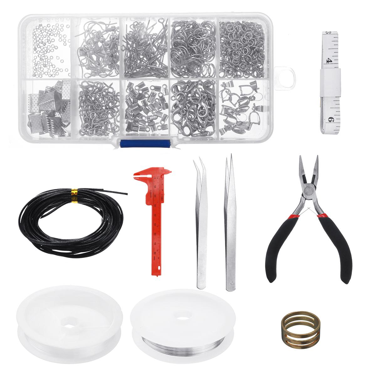 10 Grid Accessories Combination Set Open Ring Close Ring Lobster Clasp Ring Feed Ring Hand Tool Pliers