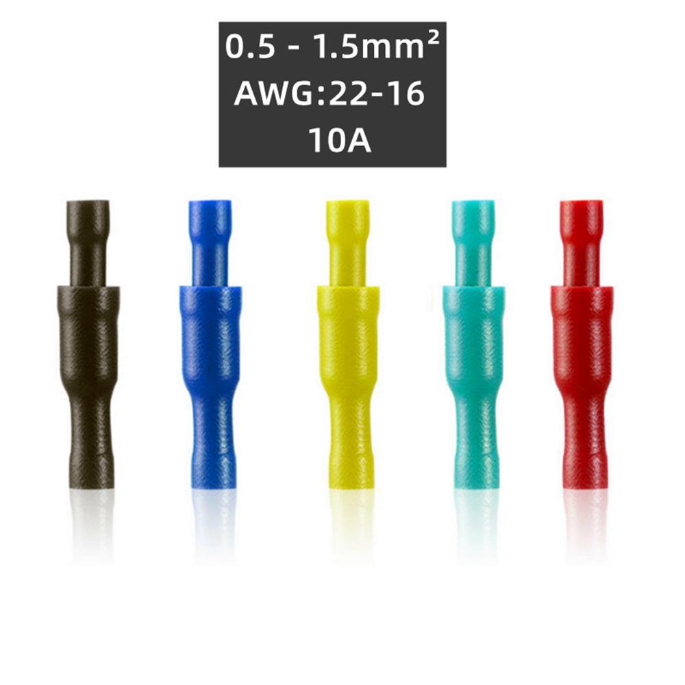 200PCS Bullet Insulated Electrical Connectors - Busbar and Line Connectors  Brass Electrical Crimp Terminals
