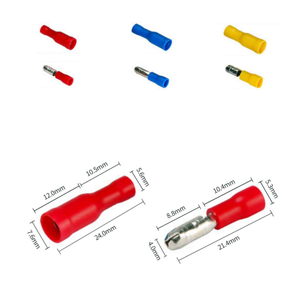 200PCS Bullet Insulated Electrical Connectors - Busbar and Line Connectors  Brass Electrical Crimp Terminals