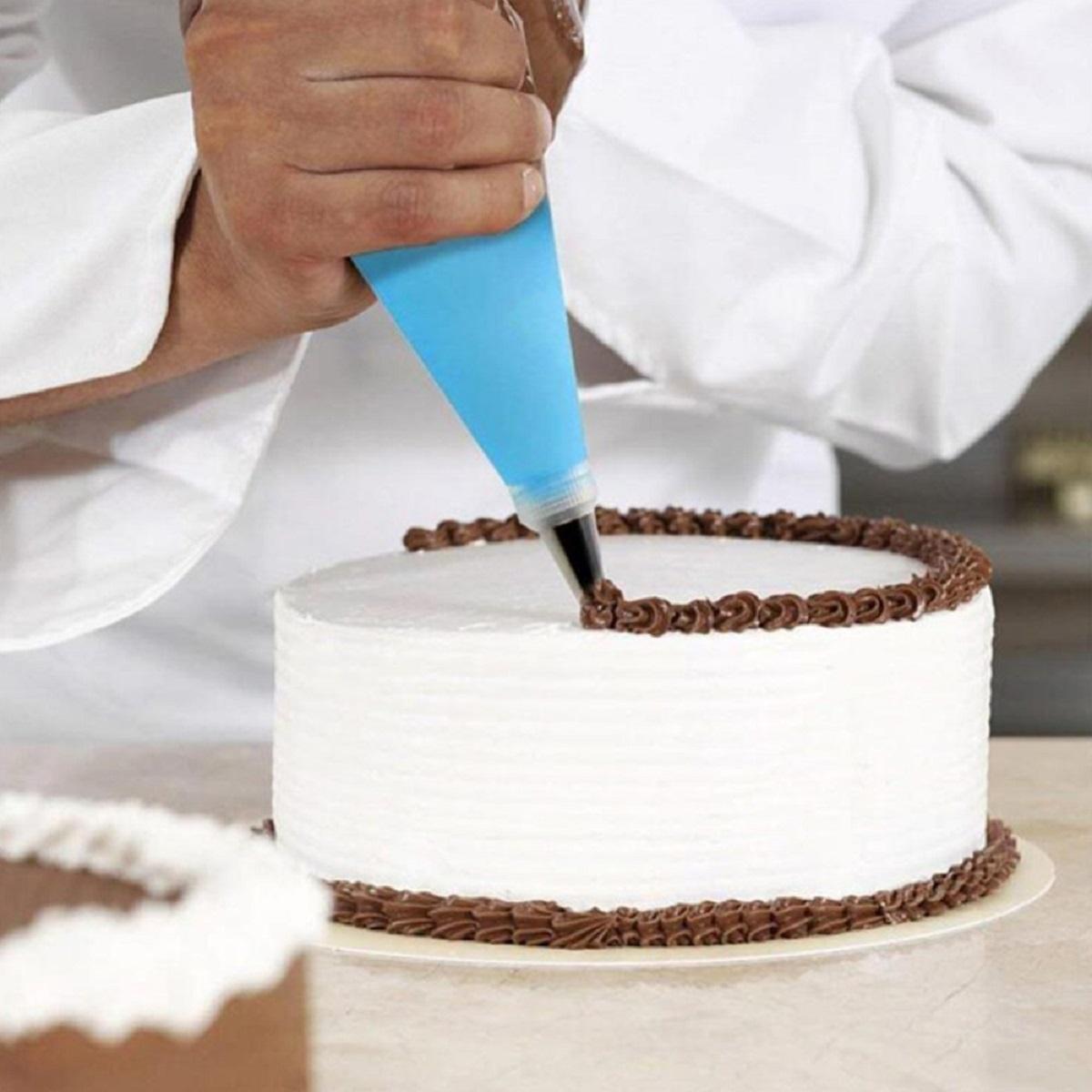 21pcs Cake Decorating Tool Kit Baking Fondant Supplies Turntable Bag Tip Spatula
