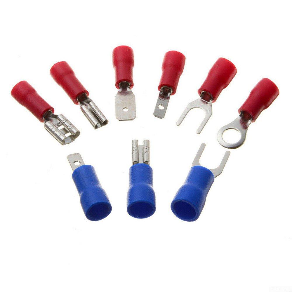 280Pcs Spade Terminals Insulated Cable Connector Electrical Wire Crimp Butt Ring Fork Set Lugs Rolled Kit