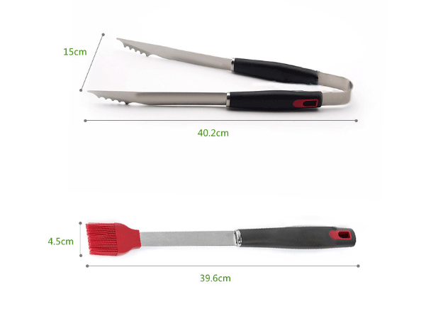 4PCS BBQ Stainless Steel Barbecue Utensils Kit Outdoor Grill Tools Brush Tong Tools Kit