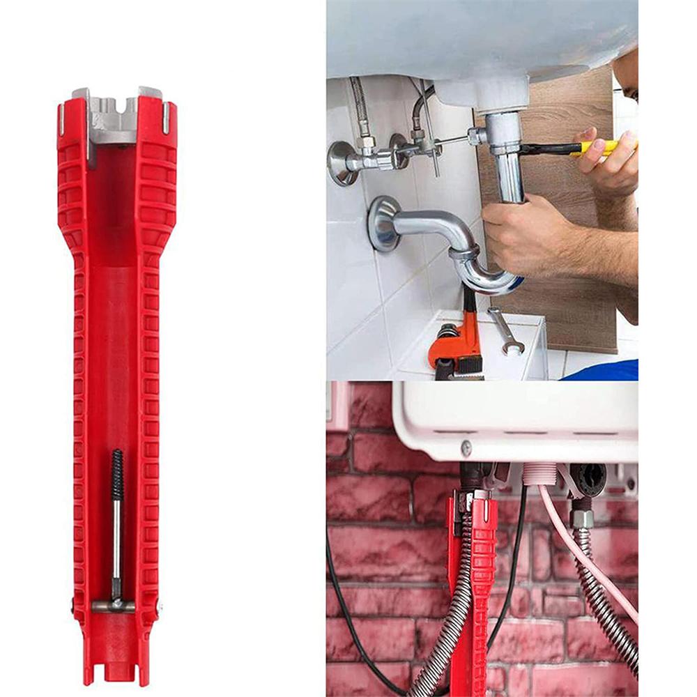 14-in-1 Sink Repair Wrench Anti-Slip Universal Multi-function Tool Made from Durable Abs Carbon Steel and Alloy Perfect