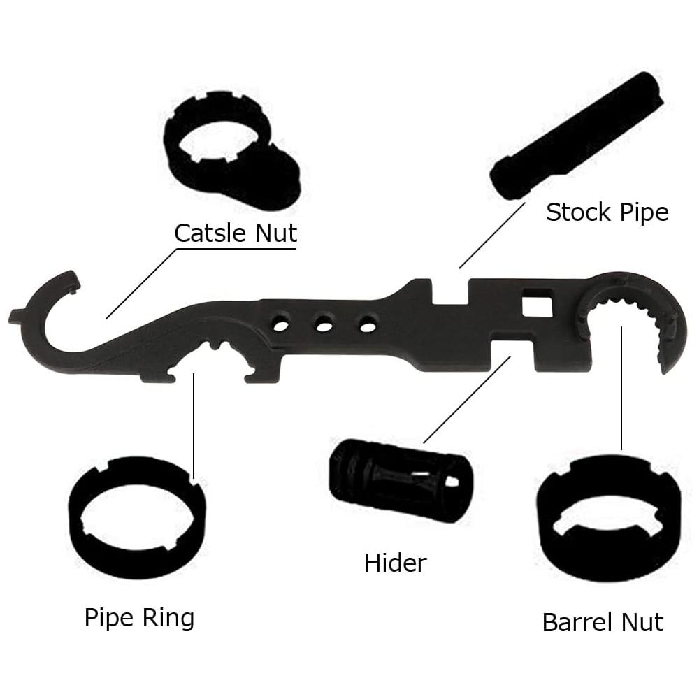 Multifunctional Combination Wrench, Alloy Steel Powder Coated, Suitable Compatible with Auto-Lager Operating Mode Durable and Efficient Tool
