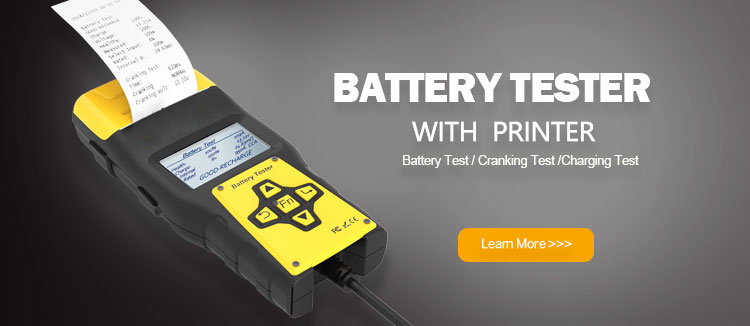 Battery Analyzer BA1000 Professional 12V/24V Car Battery Tester with Print Function