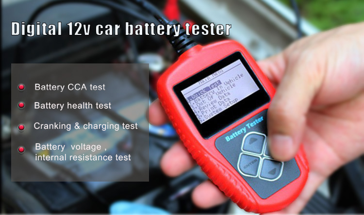 Battery Tester lead Acid Battery Tester machine for test battery Test the 12V starting system and charging system