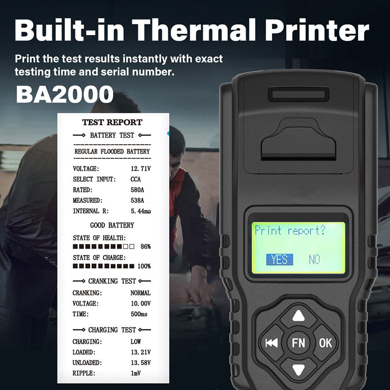 car battery tester printer lead acid 12v car battery digital alternator tester 6 led for engine starting batteries