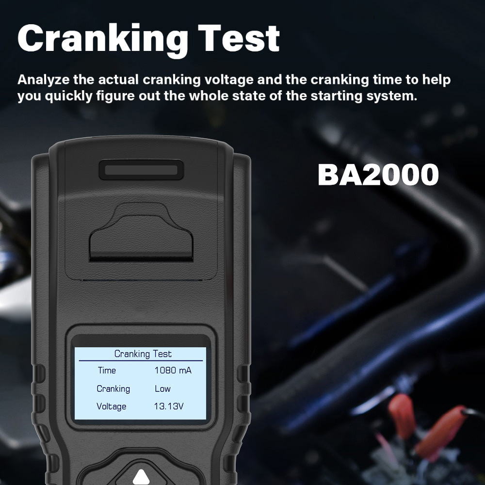 car battery tester printer lead acid 12v car battery digital alternator tester 6 led for engine starting batteries