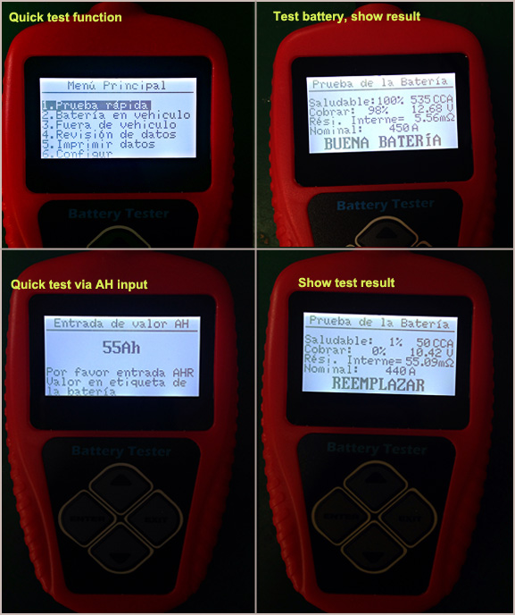 JIS CCA Battery Tester Current Battery tester Ba101 Battery Inner Resistance Tester