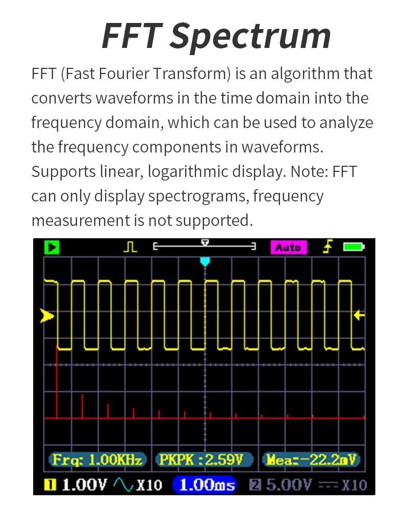 3 in1 Digital Oscilloscope Multimeter Signal Generator 120MHz IPS Display Dual Channel FFT Zoom Mode Portable Testing Tool