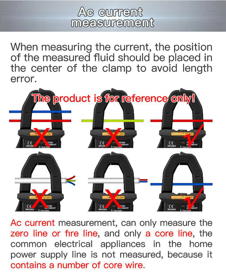 Socoje ST182 Digital Clamp Meter DC/AC Voltage Tester Clamp Multimeter Hz Capacitance NCV Ohm Test