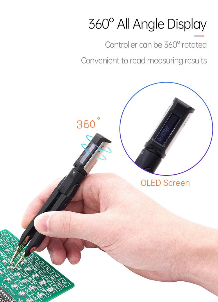 DT71 Digital Mini Tweezers SMD Tester Portable LCR Meter Diode Resistor Capacitor Multimeter Frequency Signal Generator