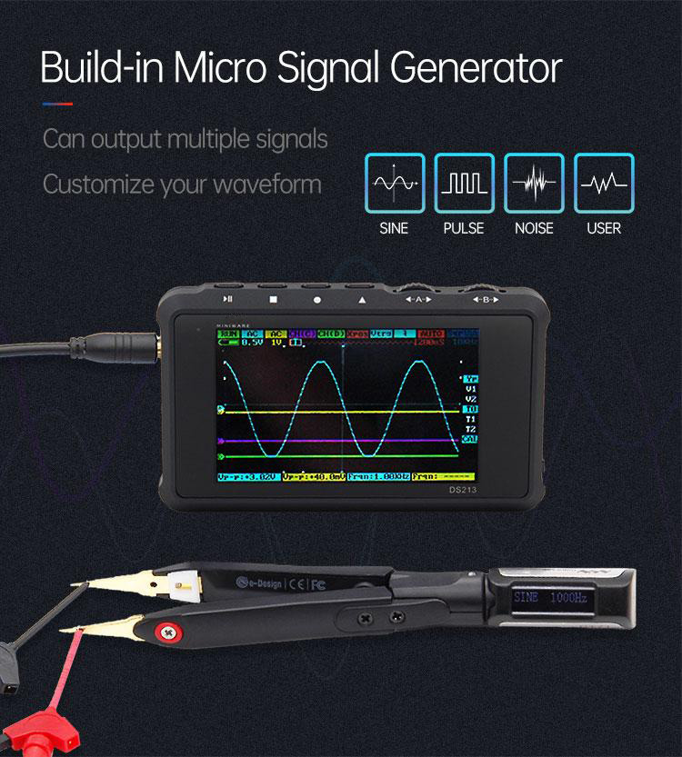 DT71 Digital Mini Tweezers SMD Tester Portable LCR Meter Diode Resistor Capacitor Multimeter Frequency Signal Generator