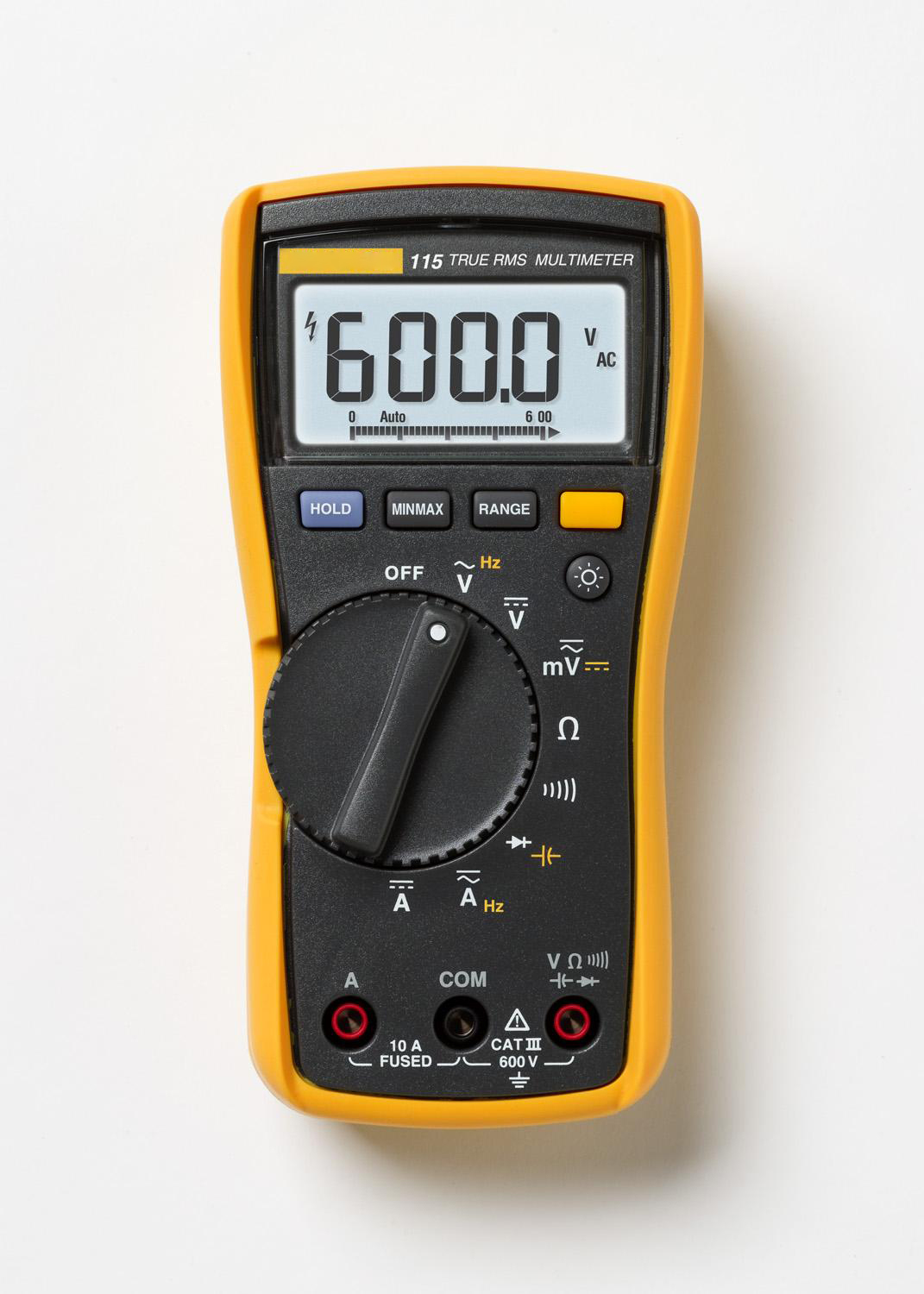 Socoje 115 Digital Multimeter AC/DC Voltage to 600V 10A,Measures Resistance,Continuity,Frequency,Capacitance,Holster and Silicone Test Lead Set