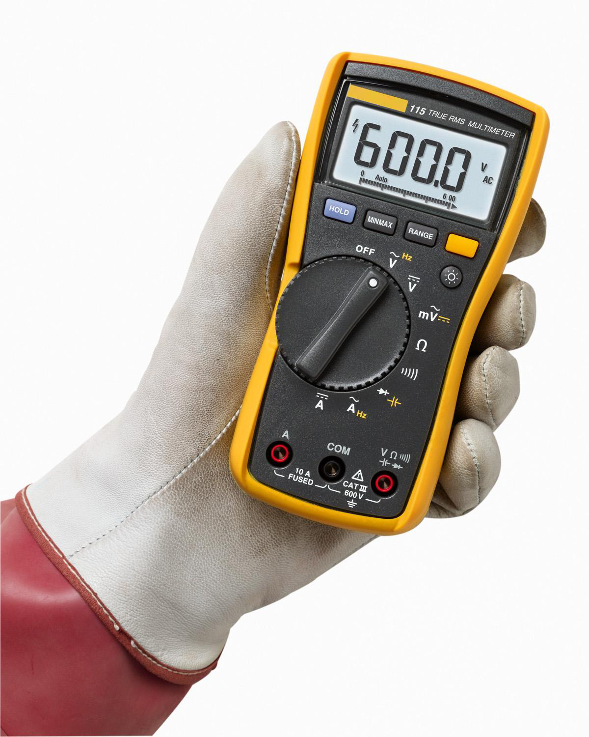Socoje 115 Digital Multimeter AC/DC Voltage to 600V 10A,Measures Resistance,Continuity,Frequency,Capacitance,Holster and Silicone Test Lead Set
