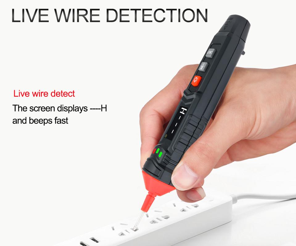 Digital Pen Type Multimeter Smart DC AC Voltage Tester Voltmeter Auto Range Resistance Capacitance True RMS Multi-meter