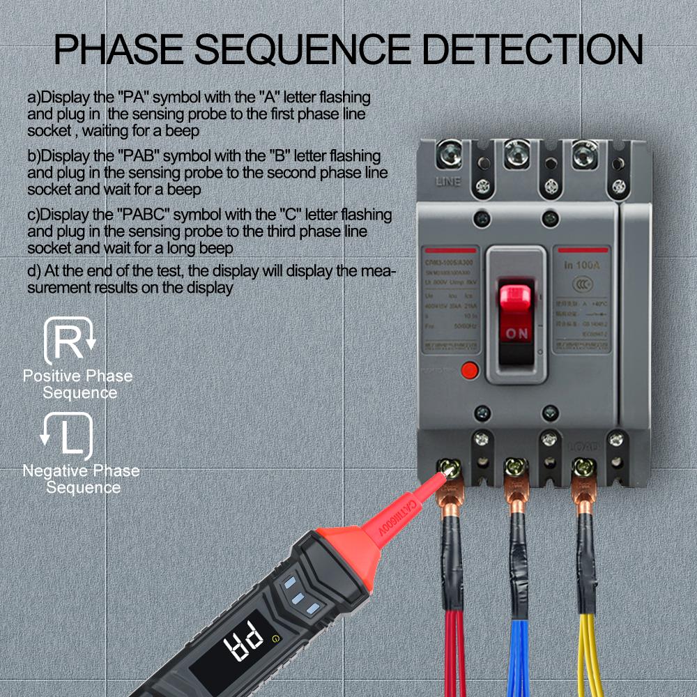 Digital Pen Type Multimeter Smart DC AC Voltage Tester Voltmeter Auto Range Resistance Capacitance True RMS Multi-meter