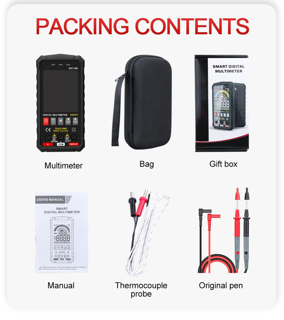 NEW Generation Digital Multimeter 600V Ture RMS AC DC NCV Smart Multimetro Tester Ohm Capacitance Hz Voltage Meter