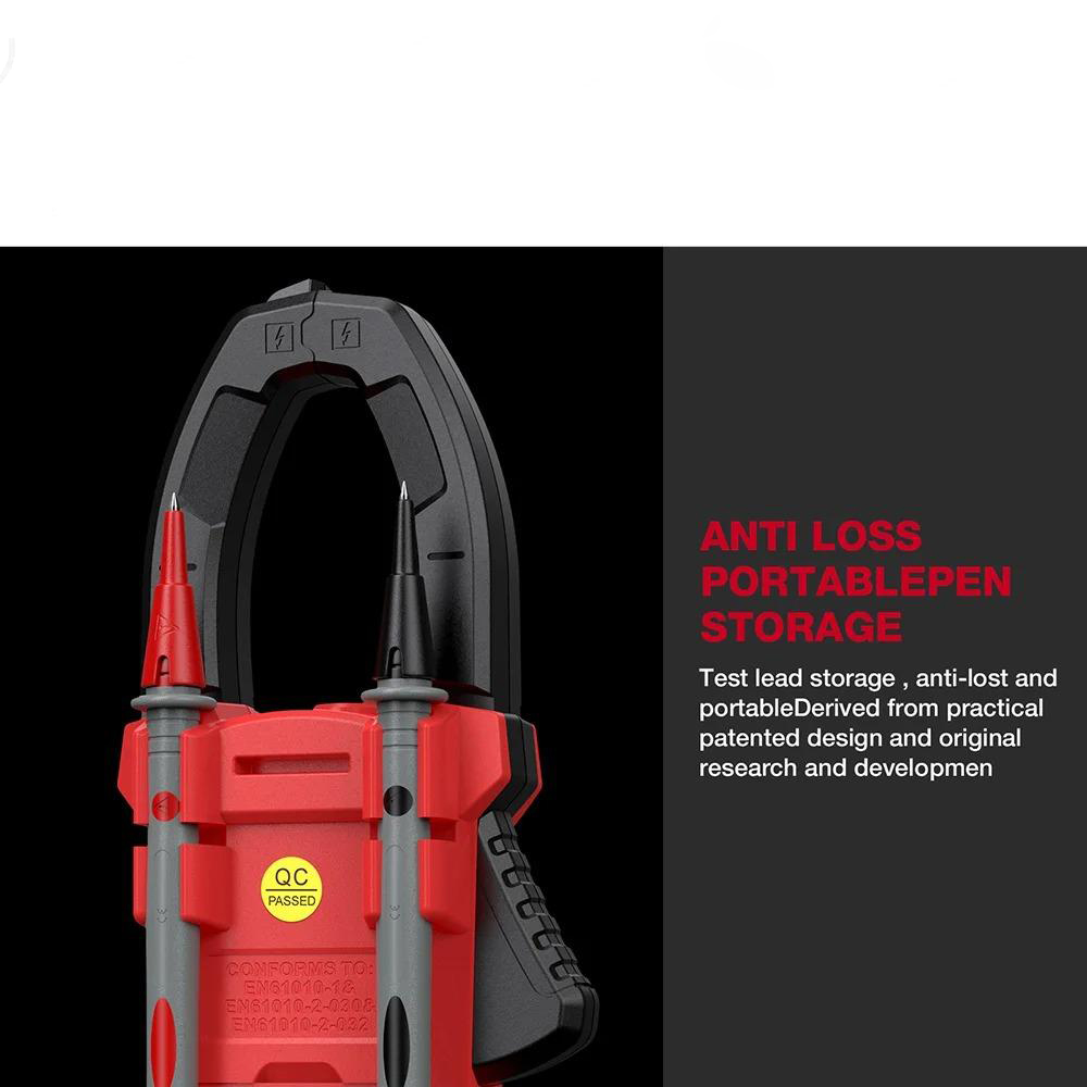 Digital Clamp Meter Multimeter High-Precision DC Voltage and AC Current Measurement Tool with Backlight Flashlight Auto Power-Off Versatile